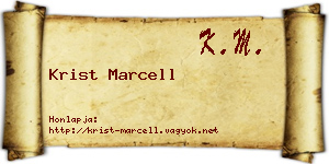 Krist Marcell névjegykártya